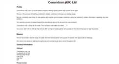 Desktop Screenshot of conundrumgames.co.uk
